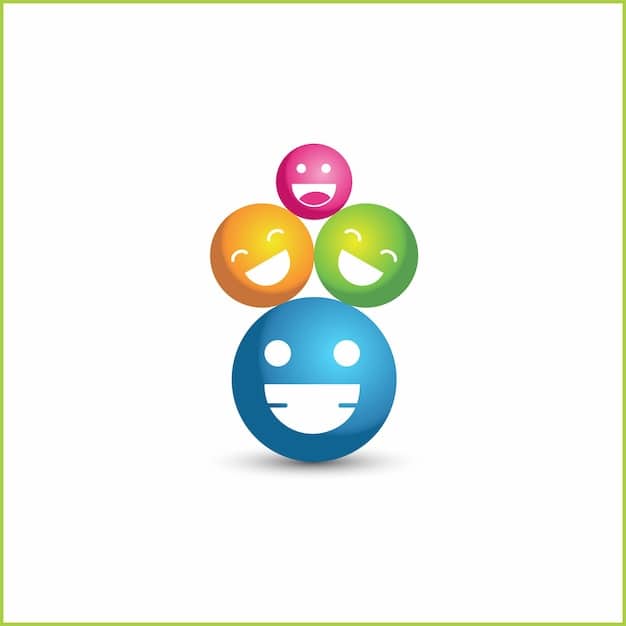 A visual representation of a trust meter, indicating high levels of trust demonstrated by smiling faces and positive review icons, all connected to a central brand logo.