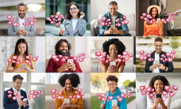 A collage showing various social media influencers creating content, with overlaying text highlighting follower counts and engagement rates.