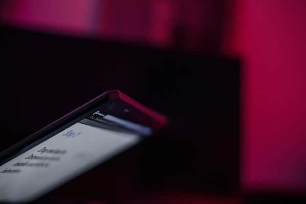 A close-up of a phishing email displayed on a smartphone, with a blurred social media background to represent the connection between phishing and social media platforms.