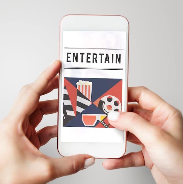 A close-up of a smartphone displaying a highly personalized social media advertisement. The ad is tailored to the user's known interests and preferences, showcasing the power of AI-driven personalization.